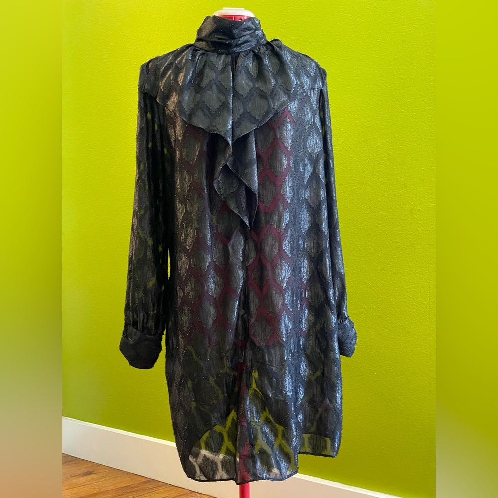 Nanette Lenore Sheer Black Dress - Size 12